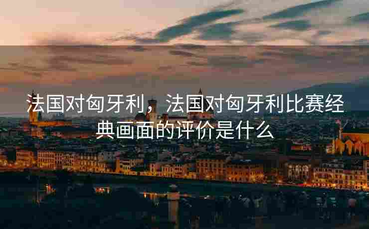 法国对匈牙利，法国对匈牙利比赛经典画面的评价是什么