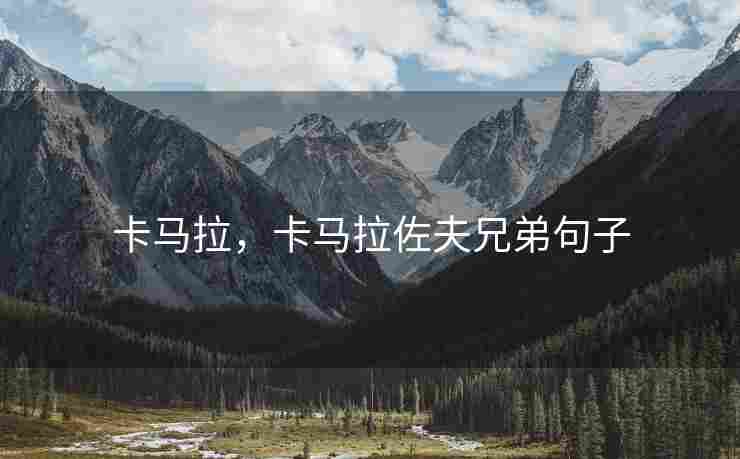 卡马拉，卡马拉佐夫兄弟句子