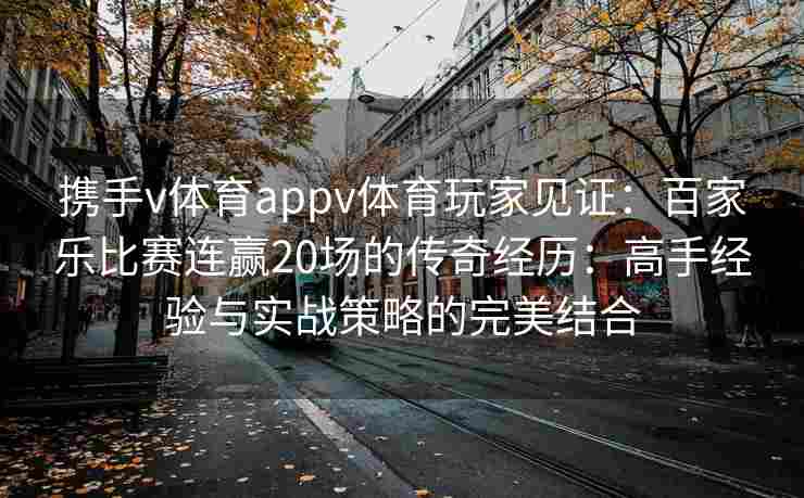 携手v体育appv体育玩家见证：百家乐比赛连赢20场的传奇经历：高手经验与实战策略的完美结合