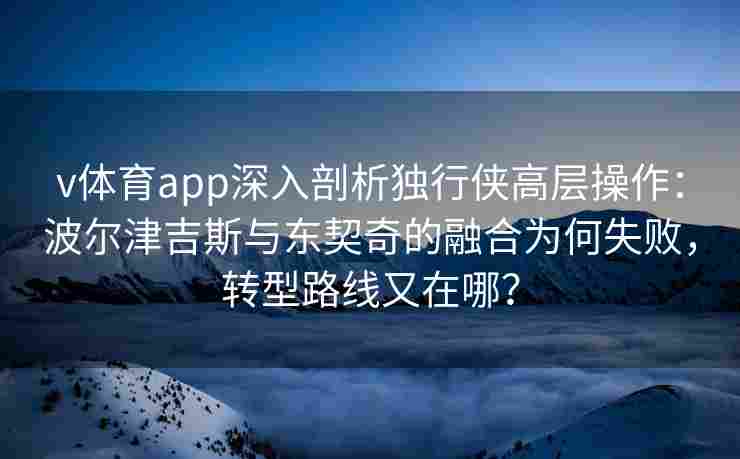 v体育app深入剖析独行侠高层操作：波尔津吉斯与东契奇的融合为何失败，转型路线又在哪？