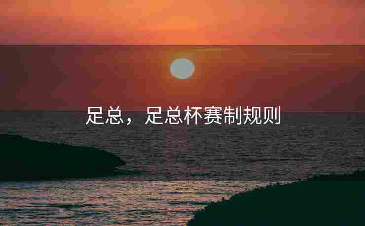 足总，足总杯赛制规则